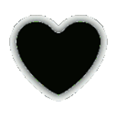 Gif animé coeur noir